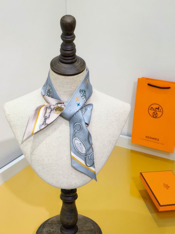 Hermes silk ribbon 5X86cm E01 (20)