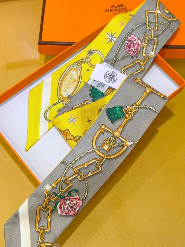 Hermes silk ribbon 5X86cm E01 (3)