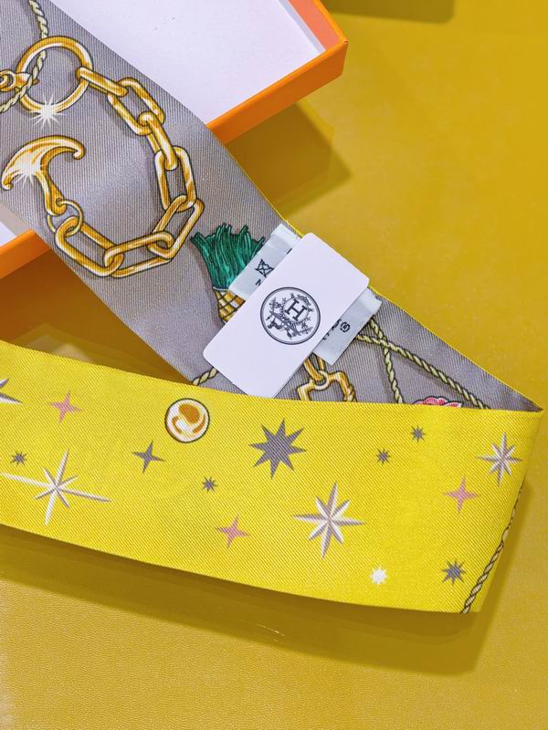 Hermes silk ribbon 5X86cm E01 (5)