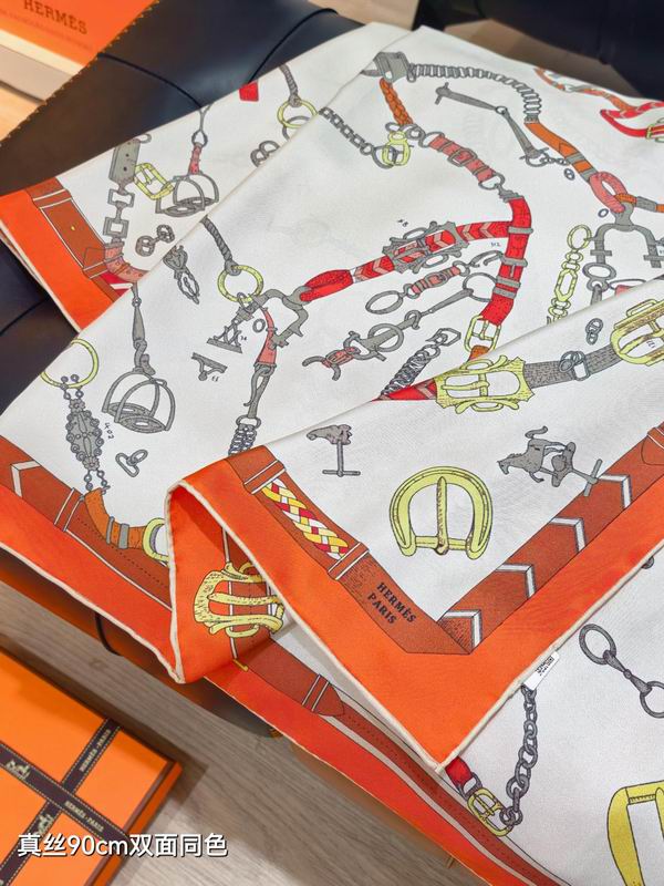 Hermes silk scarf 90X90cm E18 (25)