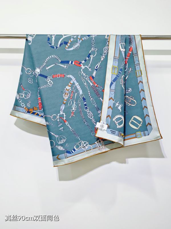 Hermes silk scarf 90X90cm E18 (3)