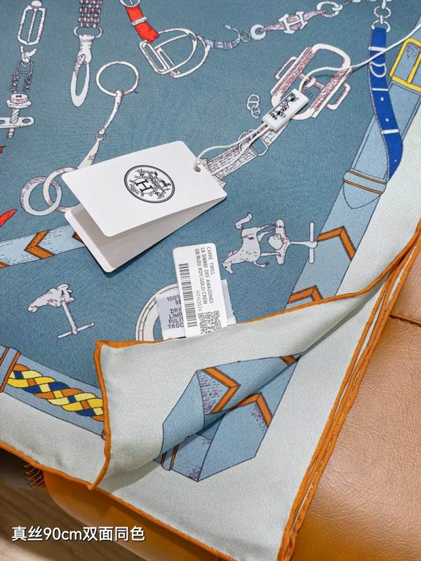 Hermes silk scarf 90X90cm E18 (4)