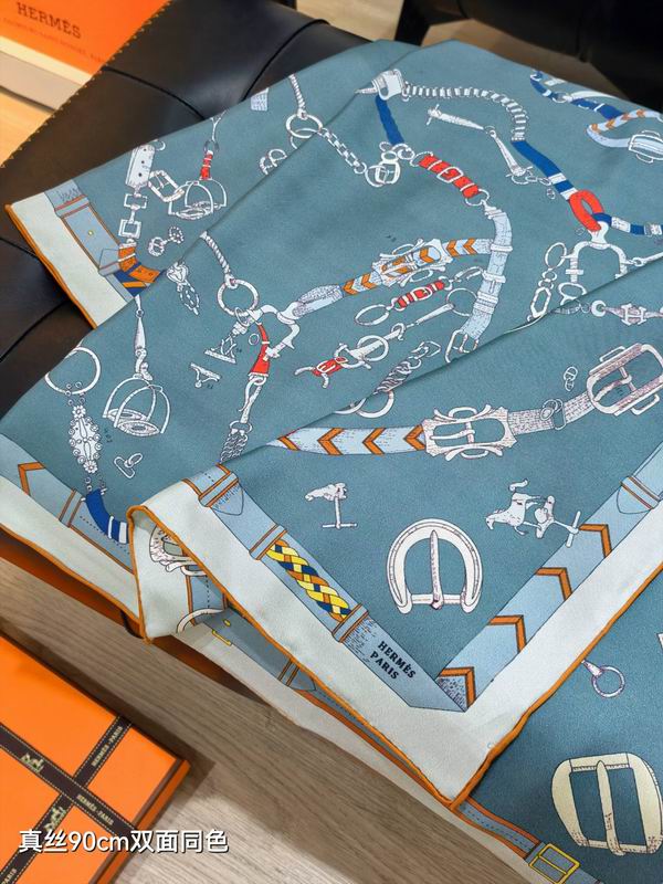 Hermes silk scarf 90X90cm E18 (5)