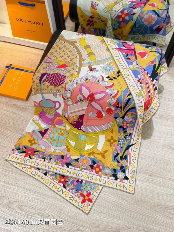 LV Scarf 140X140cm 70%羊绒30%真丝 E03 (14)