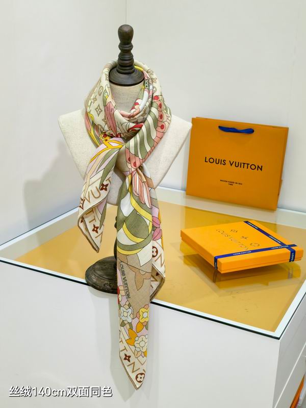 LV Scarf 140X140cm 70%羊绒30%真丝 E03 (2)