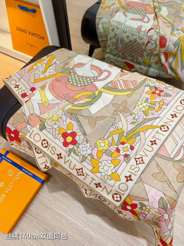 LV Scarf 140X140cm 70%羊绒30%真丝 E03 (5)