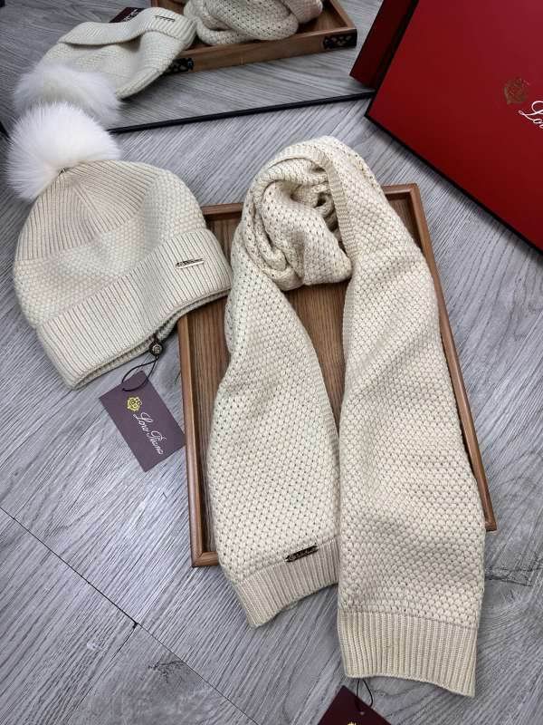 Loro Piana scarf hat hm (77)