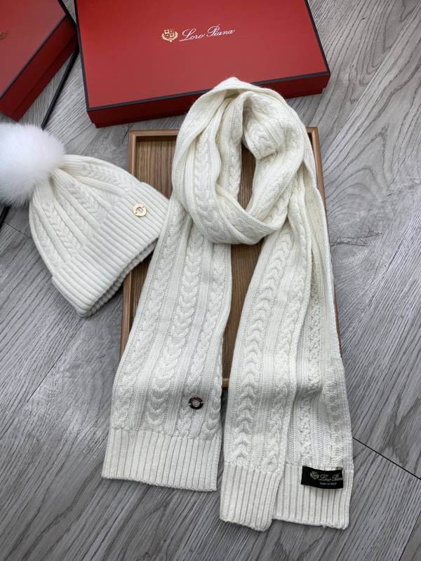 Loro Piana scarf hat hm (86)
