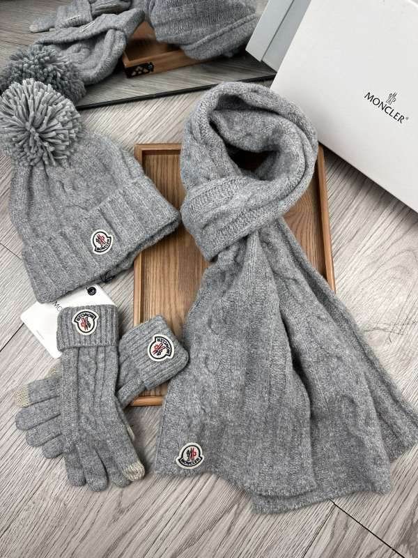 Moncler Scarf Hat Gloves hm (1)