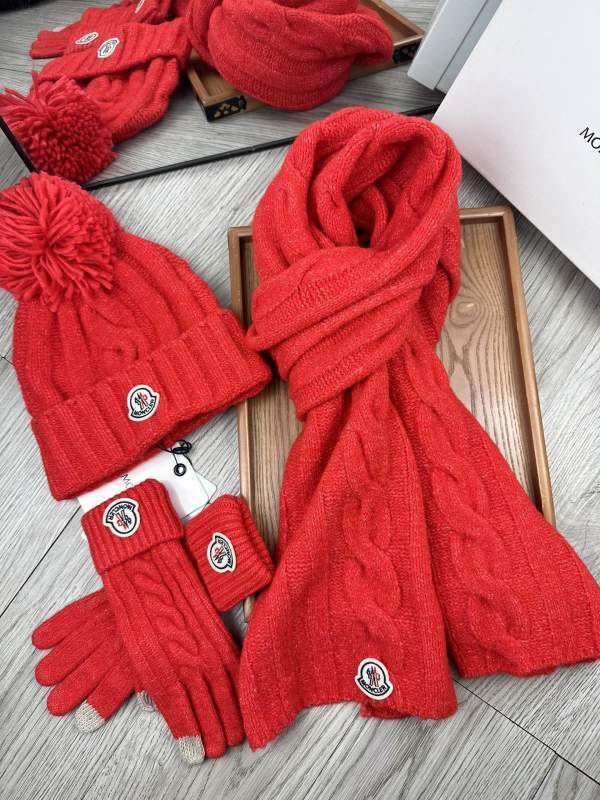 Moncler Scarf Hat Gloves hm (5)