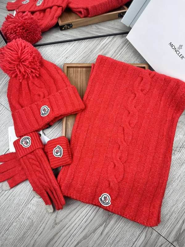 Moncler Scarf Hat Gloves hm (6)