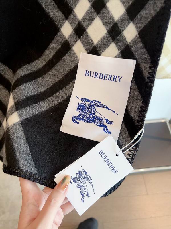 Burberry Scarf 30X168cm 100%羊绒 E21 (4)