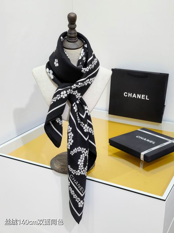 Chanel Scarf 140X140cm 70%羊绒30%真丝 E02 (11)
