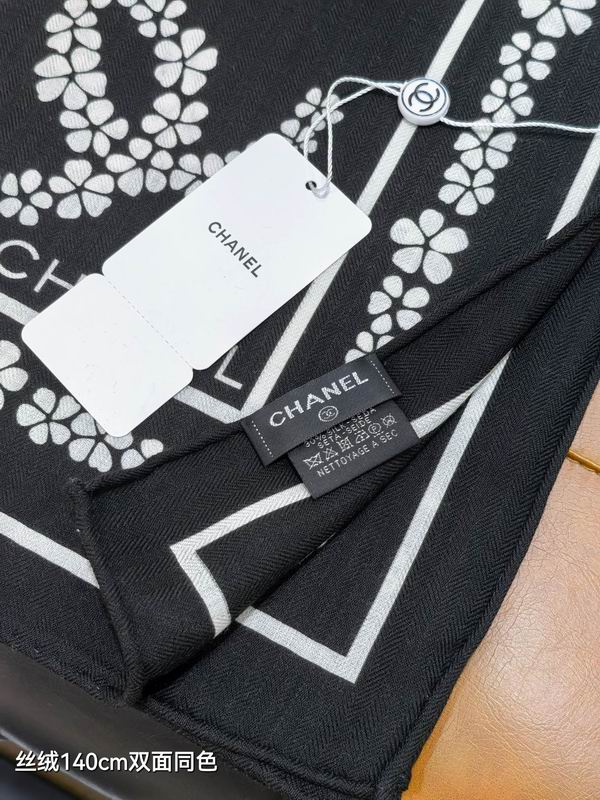 Chanel Scarf 140X140cm 70%羊绒30%真丝 E02 (14)