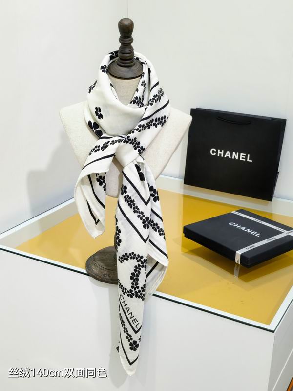 Chanel Scarf 140X140cm 70%羊绒30%真丝 E02 (2)