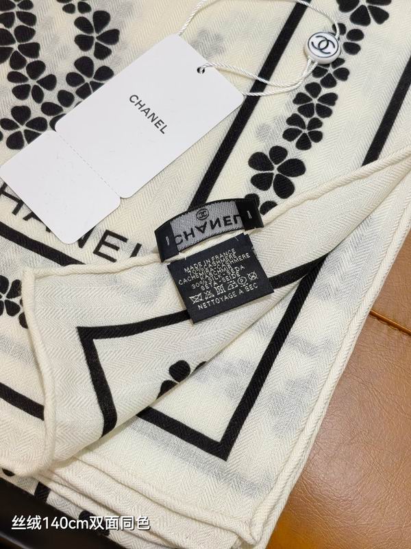 Chanel Scarf 140X140cm 70%羊绒30%真丝 E02 (4)