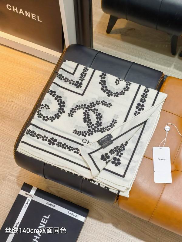 Chanel Scarf 140X140cm 70%羊绒30%真丝 E02 (8)
