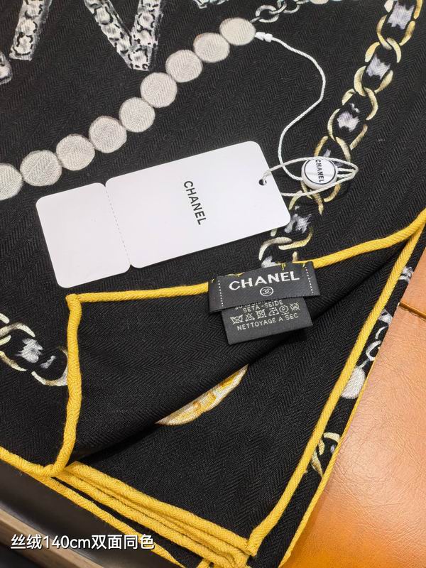 Chanel Scarf 140X140cm 70%羊绒30%真丝 E25 (13)