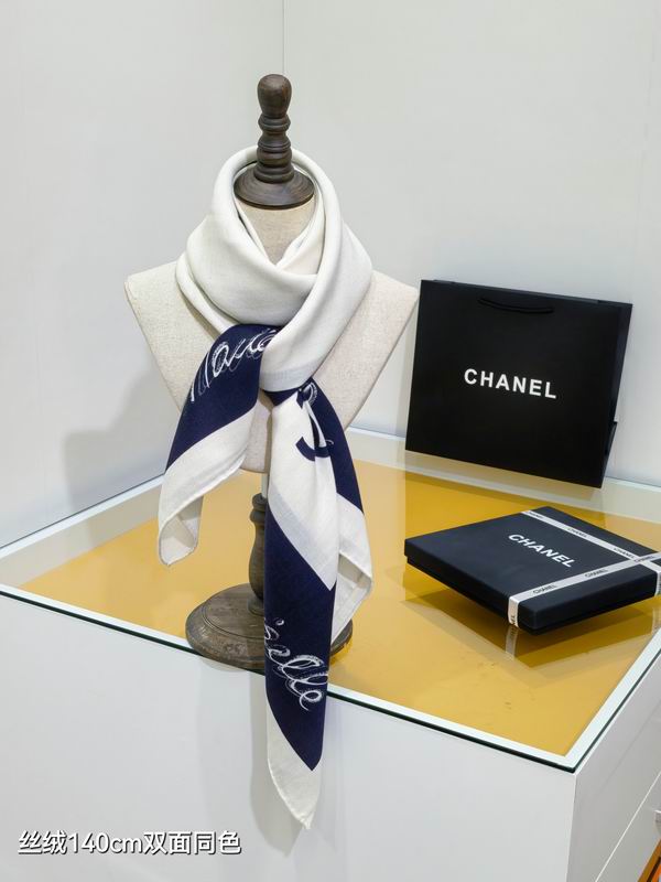 Chanel Scarf 140X140cm 70%羊绒30%真丝 E26 (11)
