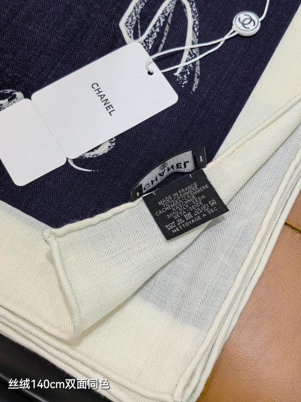 Chanel Scarf 140X140cm 70%羊绒30%真丝 E26 (13)