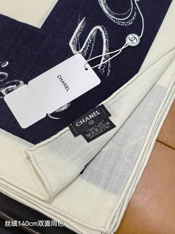 Chanel Scarf 140X140cm 70%羊绒30%真丝 E26 (14)