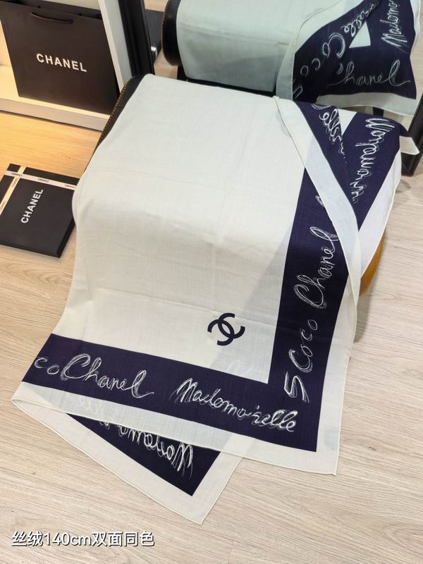 Chanel Scarf 140X140cm 70%羊绒30%真丝 E26 (16)