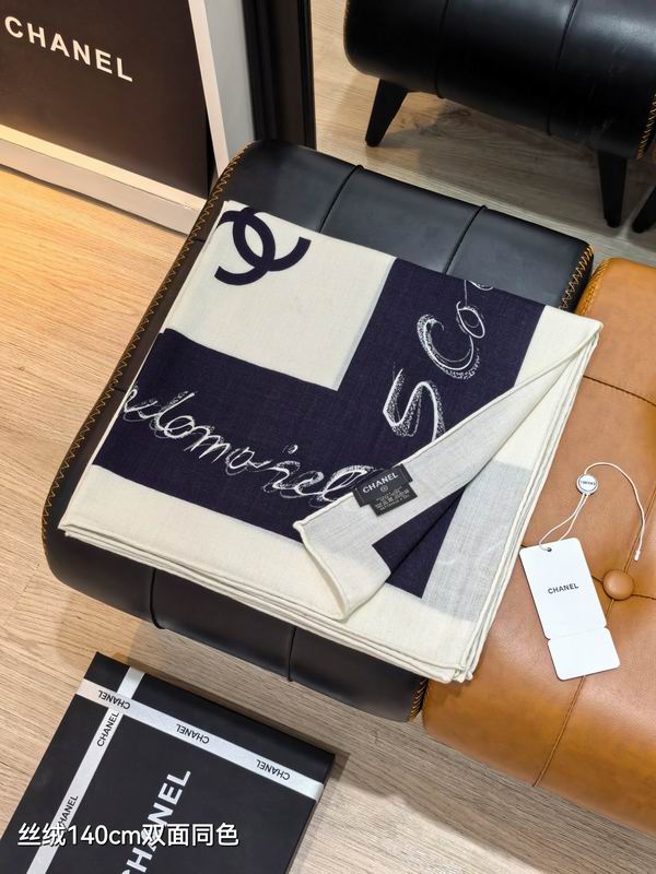 Chanel Scarf 140X140cm 70%羊绒30%真丝 E26 (17)