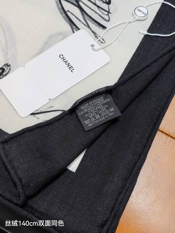 Chanel Scarf 140X140cm 70%羊绒30%真丝 E26 (4)