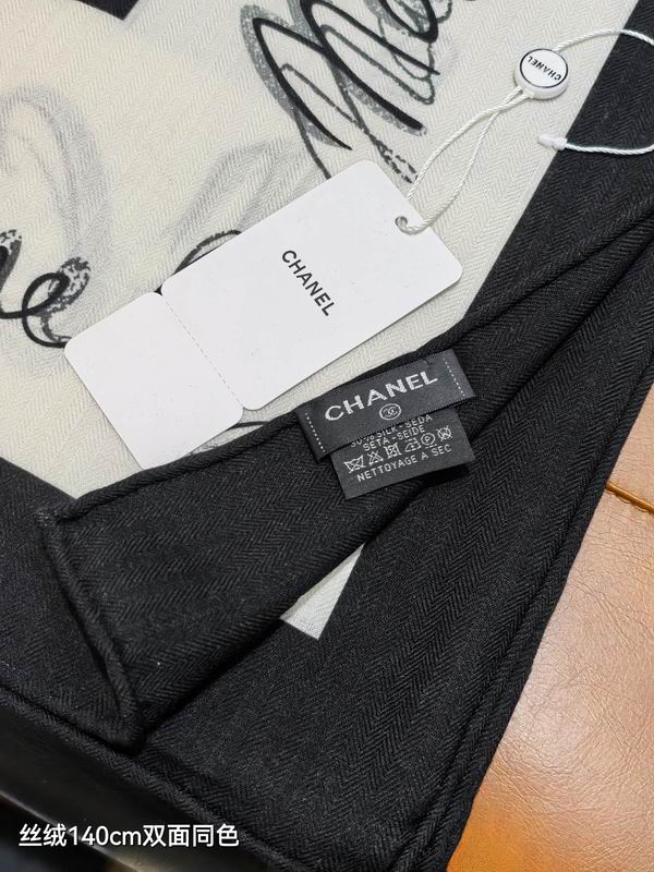 Chanel Scarf 140X140cm 70%羊绒30%真丝 E26 (5)