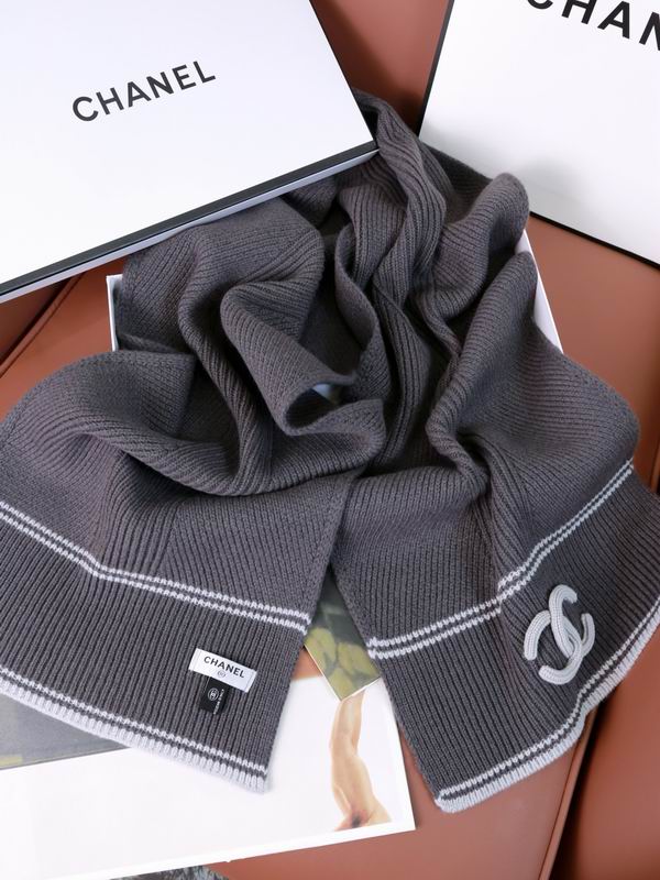 Chanel Scarf 30X180cm 100%羊绒 E36 (23)