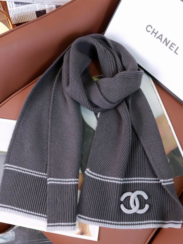 Chanel Scarf 30X180cm 100%羊绒 E36 (28)