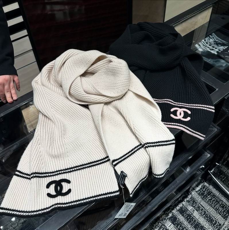 Chanel Scarf 30X180cm 100%羊绒 E36 (3)