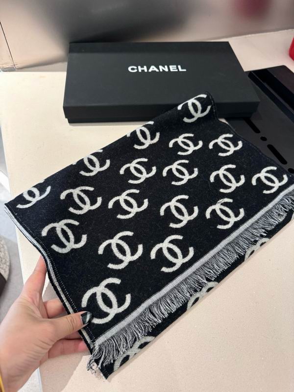 Chanel Scarf 35X180cm 92%羊毛8%羊绒 E21 (3)