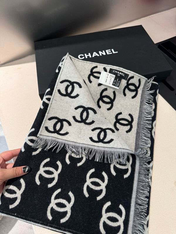 Chanel Scarf 35X180cm 92%羊毛8%羊绒 E21 (8)