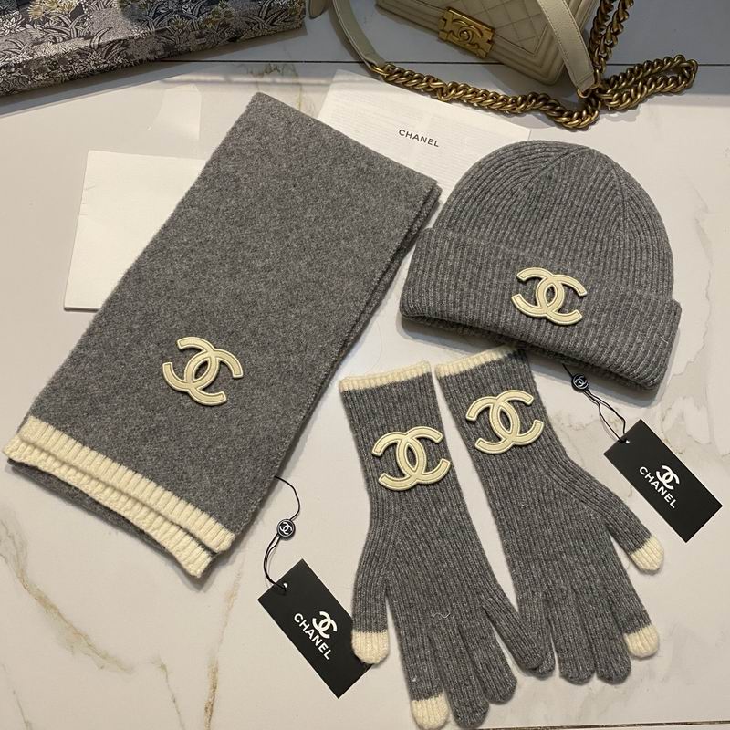 Chanel Scarf Hat Gloves (37)
