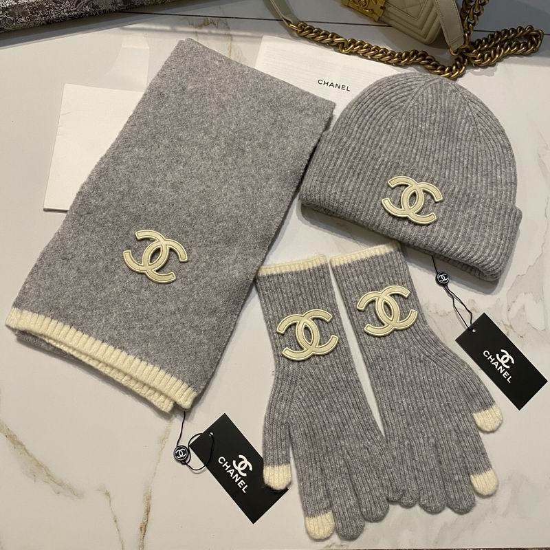 Chanel Scarf Hat Gloves (38)