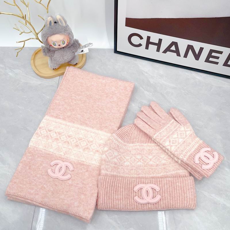 Chanel Scarf Hat Gloves dx (120)