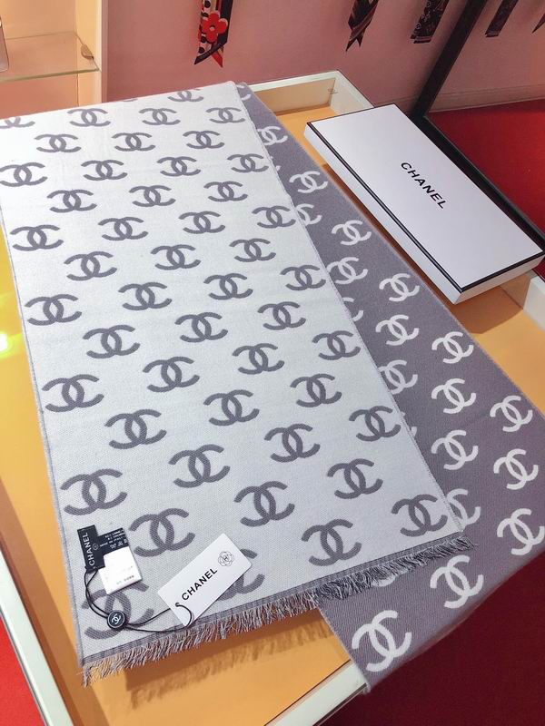 Chanel scarf 38X190cm 92%羊毛8%羊绒 E12 (4)