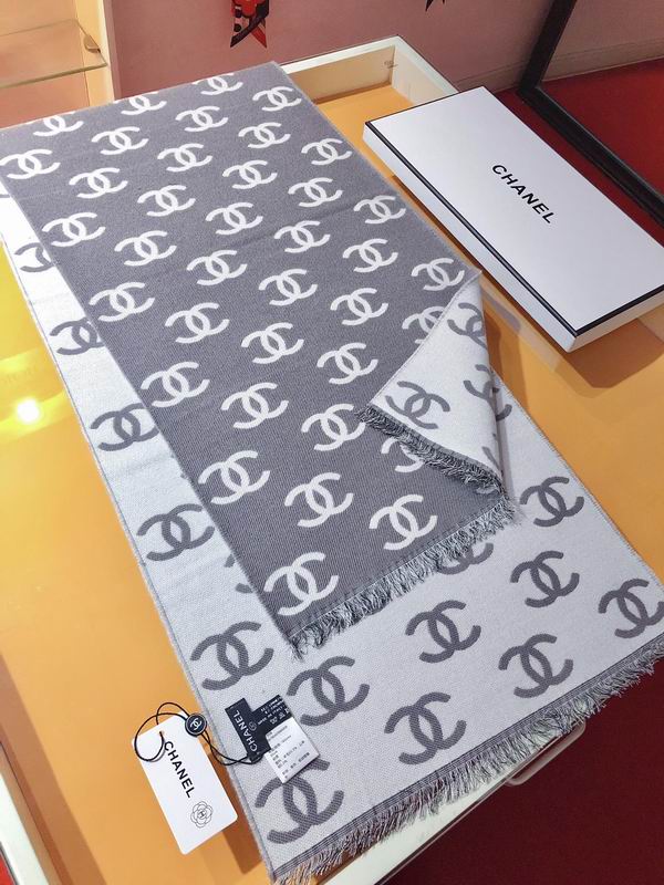 Chanel scarf 38X190cm 92%羊毛8%羊绒 E12 (6)