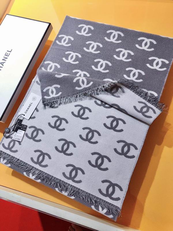 Chanel scarf 38X190cm 92%羊毛8%羊绒 E12 (7)