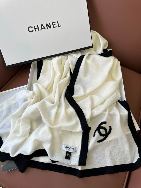 Chanel scarf 45X200cm 100%羊绒 E35 (14)