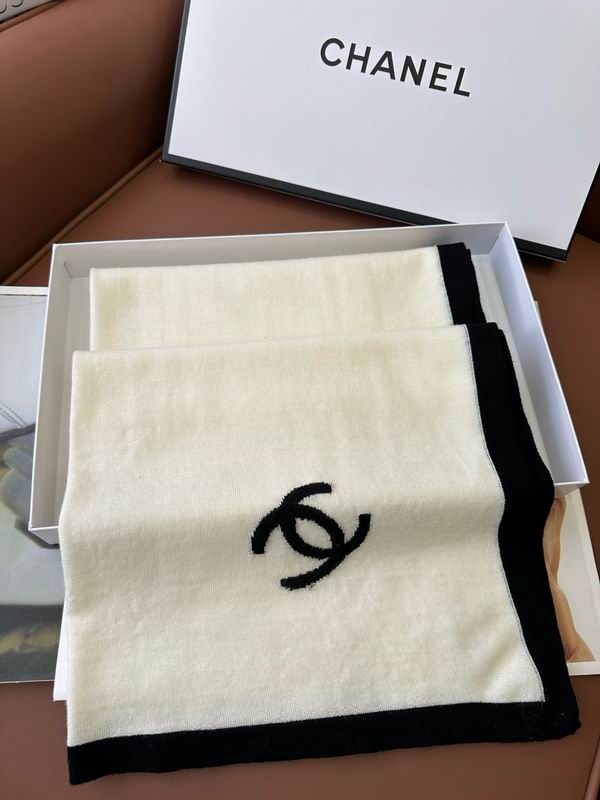 Chanel scarf 45X200cm 100%羊绒 E35 (16)