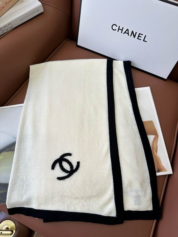 Chanel scarf 45X200cm 100%羊绒 E35 (17)