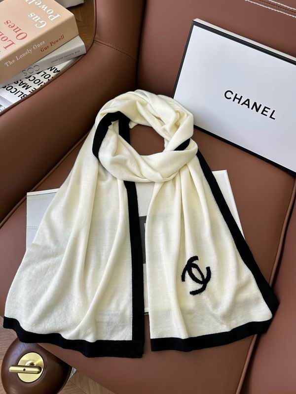 Chanel scarf 45X200cm 100%羊绒 E35 (18)