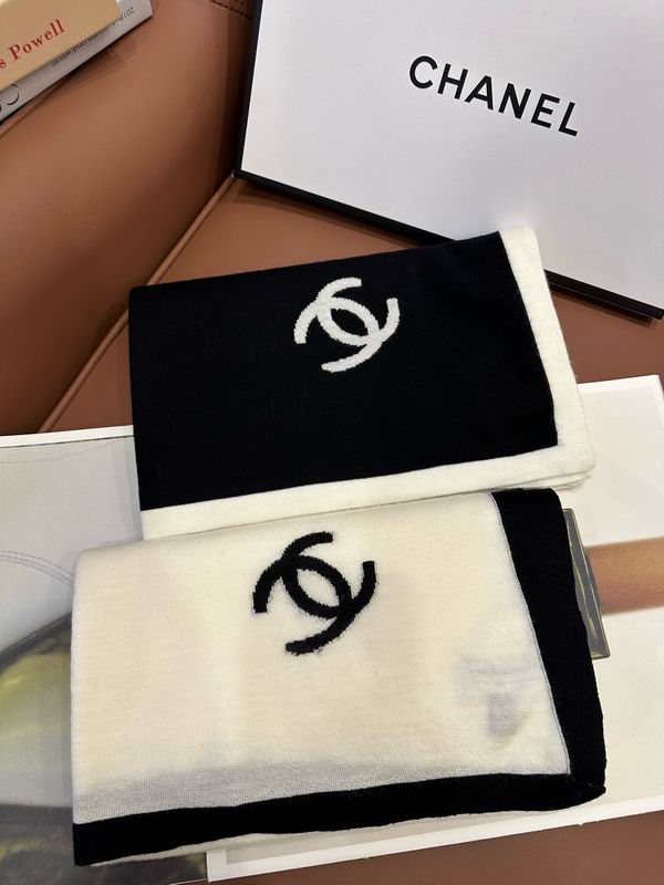 Chanel scarf 45X200cm 100%羊绒 E35 (3)