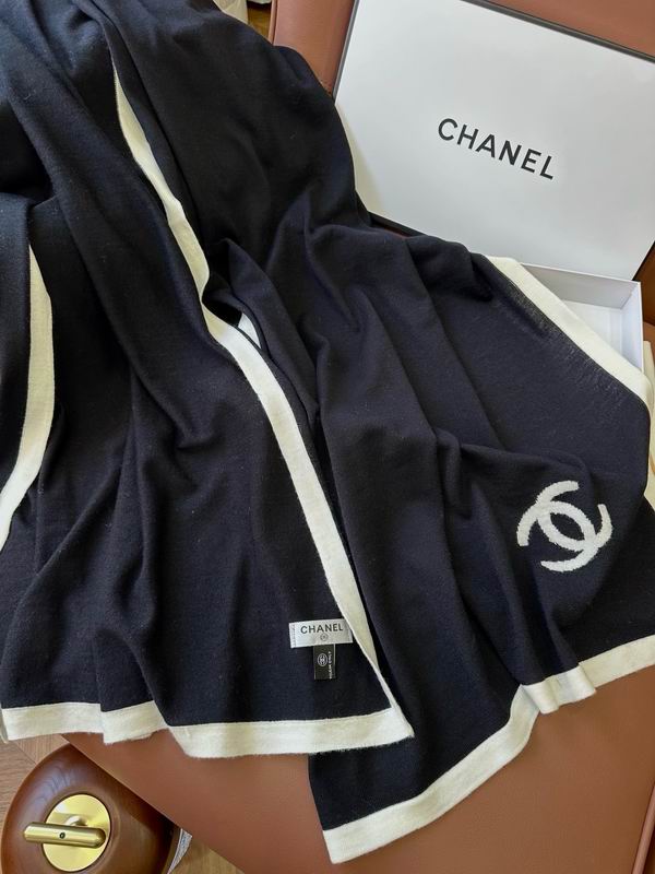 Chanel scarf 45X200cm 100%羊绒 E35 (6)