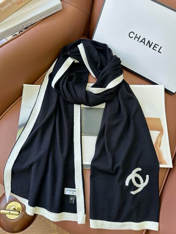 Chanel scarf 45X200cm 100%羊绒 E35 (8)