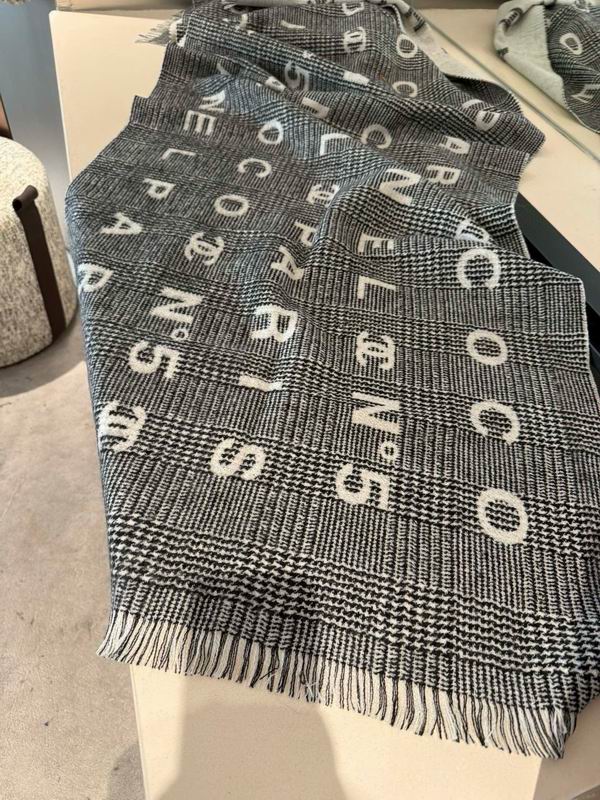 Chanel scarf 74.4X194.4cm 100%羊绒 E13 (11)