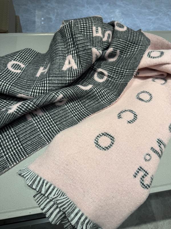 Chanel scarf 74.4X194.4cm 100%羊绒 E13 (3)