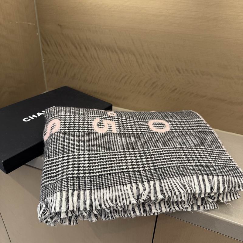 Chanel scarf 74.4X194.4cm 100%羊绒 E13 (7)